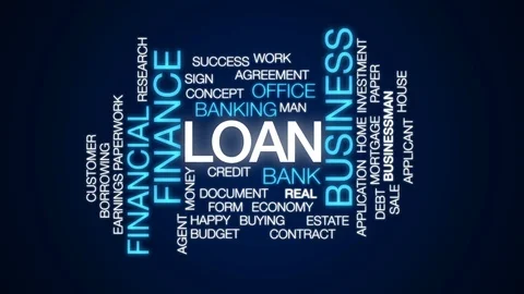 Loan animated word cloud, text design animation. Stock Footage 75353454