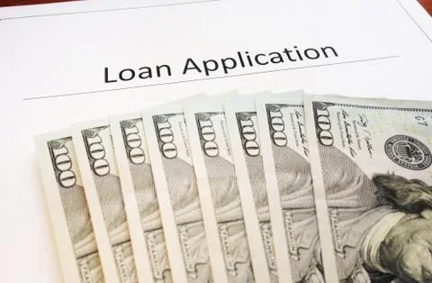 Loan app Stock Photos