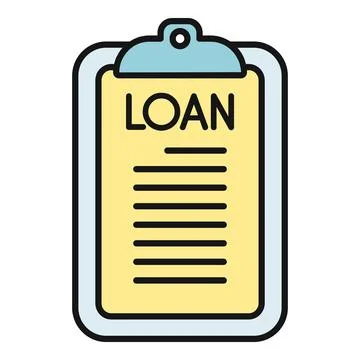 Loan application document on clipboard for finance agreement Stock Illustration