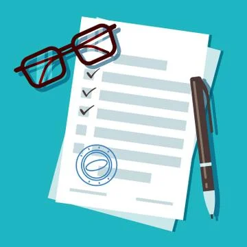 Loan application form document, mortgage vector concept Stock Illustration