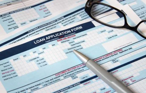 Loan application form Stock Photos