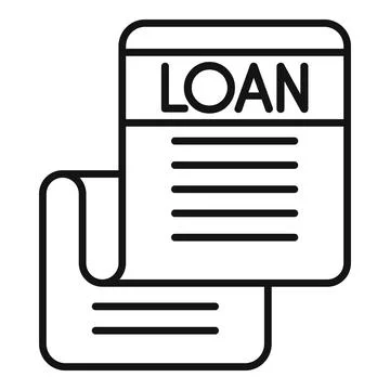 Loan application form representing borrowing money from bank Stock Illustration