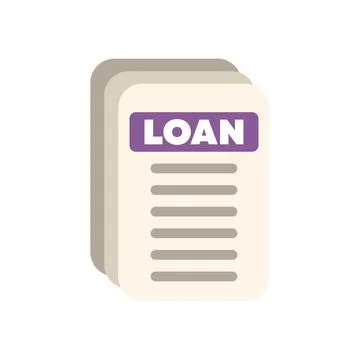 Loan application form representing borrowing money from bank Stock Illustration