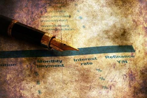 Loan application grunge concept Stock Illustration