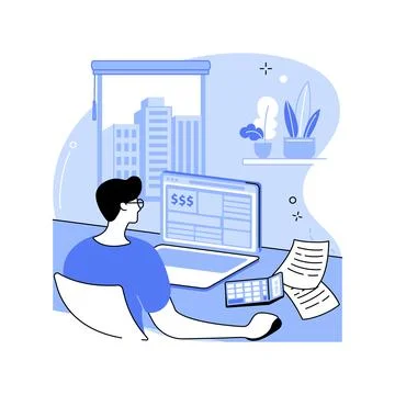 Loan application isolated cartoon vector illustrations. Stock Illustration