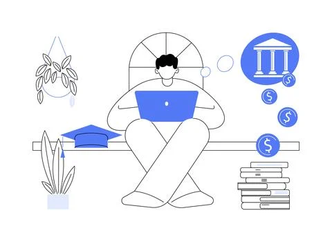 Loan application isolated cartoon vector illustrations. Stock Illustration