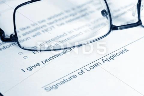 Loan application Stock Photos