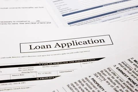 Loan application Stock Photos