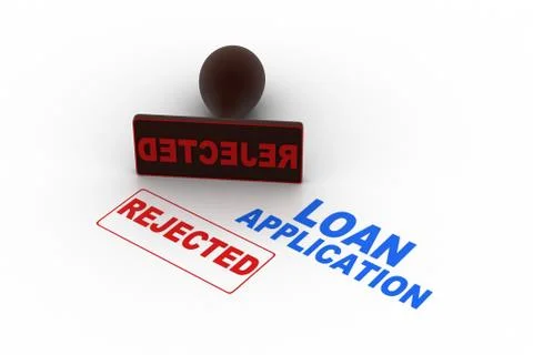 Loan application rejection concept Free Stock Illustration