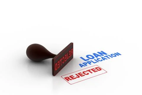 Loan application rejection concept Free Stock Illustration
