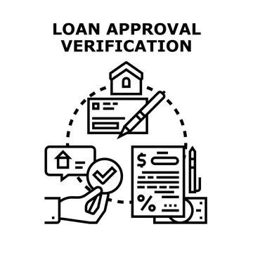 Loan approval verification process for mortgage property 스톡 일러스트