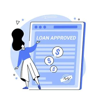 Loan approved isolated cartoon vector illustrations. Stock Illustration