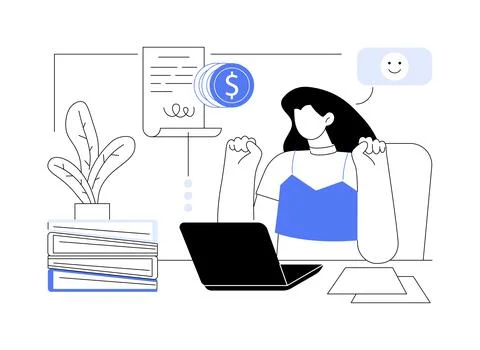 Loan approved isolated cartoon vector illustrations. Ilustración de archivo