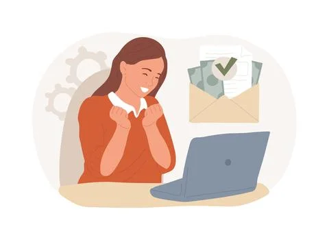 Loan approved isolated cartoon vector illustrations. Ilustración de archivo