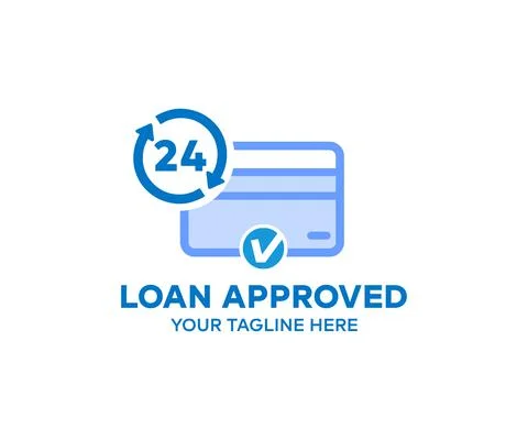 Loan approved logo design Stock Illustration