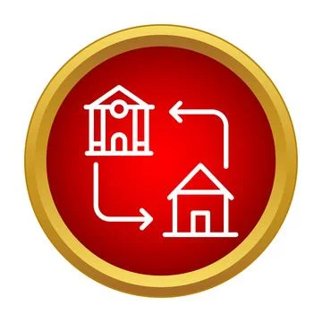 Loan approving process between a bank and house Ilustração Stock