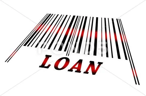Loan on barcode Stock Illustration