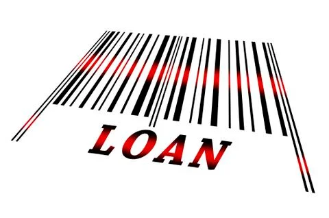 Loan on barcode Illustrazione stock