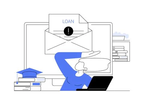 Loan burden isolated cartoon vector illustrations. Ilustración de archivo