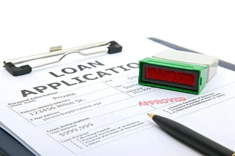 Loan contract approved Stock Photos