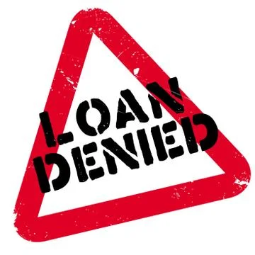 Loan denied rubber stamp Stock Illustration
