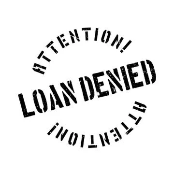 Loan denied rubber stamp Stock Illustration