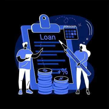 Loan disbursement abstract concept vector illustration. Ilustração Stock