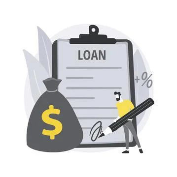 Loan disbursement abstract concept vector illustration. Ilustração Stock