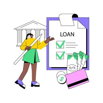 Loan disbursement abstract concept vector illustration. Stock Illustration