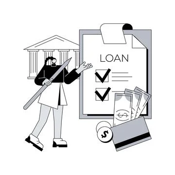 Loan disbursement abstract concept vector illustration. Ilustração Stock