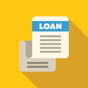 Loan documents representing borrowing and lending agreement Stock Illustration