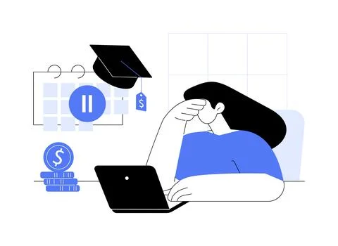 Loan forbearance isolated cartoon vector illustrations. Ilustración de archivo
