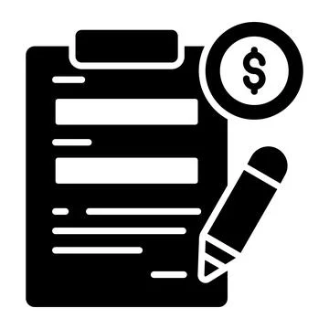 Loan form with document file and claim form on it, paper sheet, Premium qua.. Stock Illustration