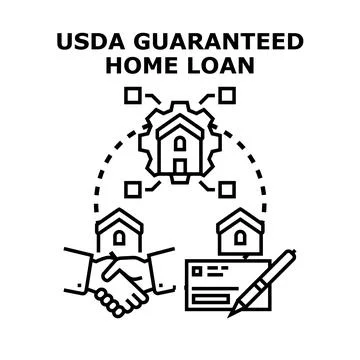 Loan guarantee program for home ownership funding 库存插图