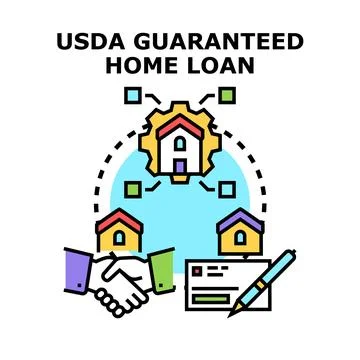 Loan guarantee program for home ownership funding Stock Illustration