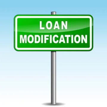Loan modification signpost Stock Illustration
