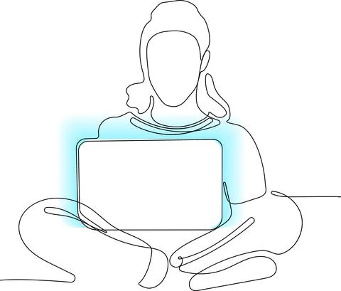 Loan officer negotiating with bank client One line Stock Illustration
