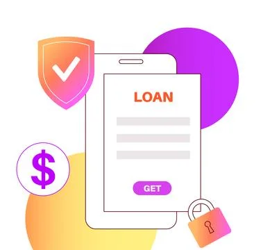 Loan online application Illustrazione stock