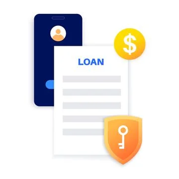 Loan online application Stock Illustration