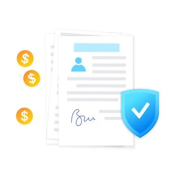 Loan paper document Stock Illustration