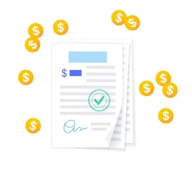 Loan paper document Stock Illustration