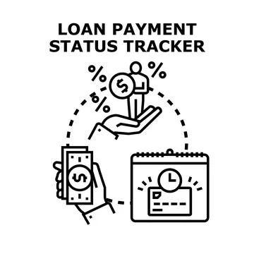 Loan payment status tracking concept vector illustration Stock Illustration