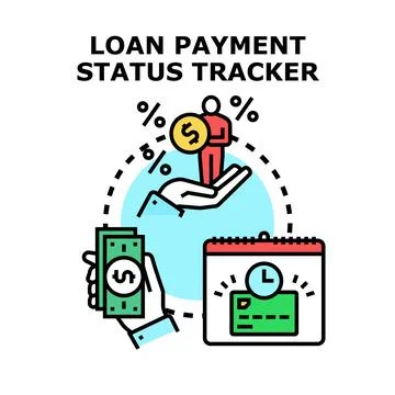 Loan payment status tracking concept vector illustration Ilustração Stock