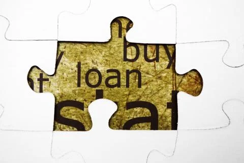 Loan puzzle concept Stock Photos