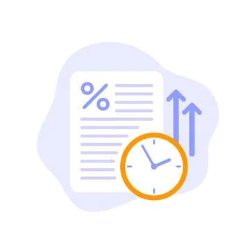 Loan, rate and term vector icon Stock Illustration