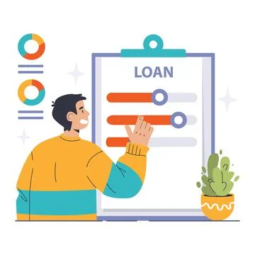 Loan Restructuring concept. Flat vector illustration Stock Illustration