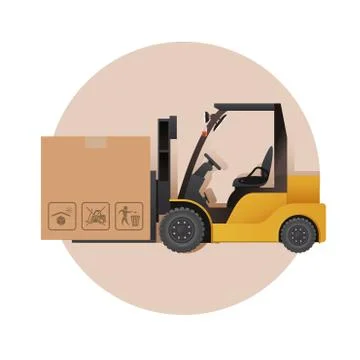 Loaner and a box Stock Illustration