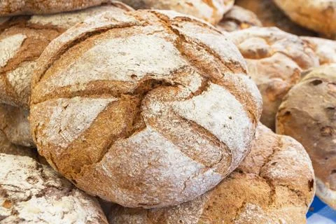 Loaves of artisan bread Stock-Fotos