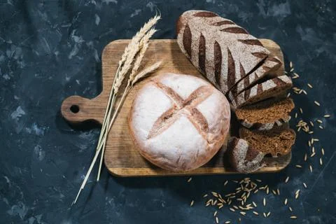 Loaves of fresh bread Stock Photos
