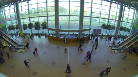 Lobby airport Stock Footage 25424613